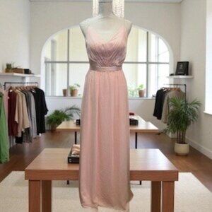 WHITE by Vera Wang Blush Pink Formal Special Occasion Maxi Dress Gown Size 4
